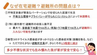 なぜ在宅避難？避難所の問題点